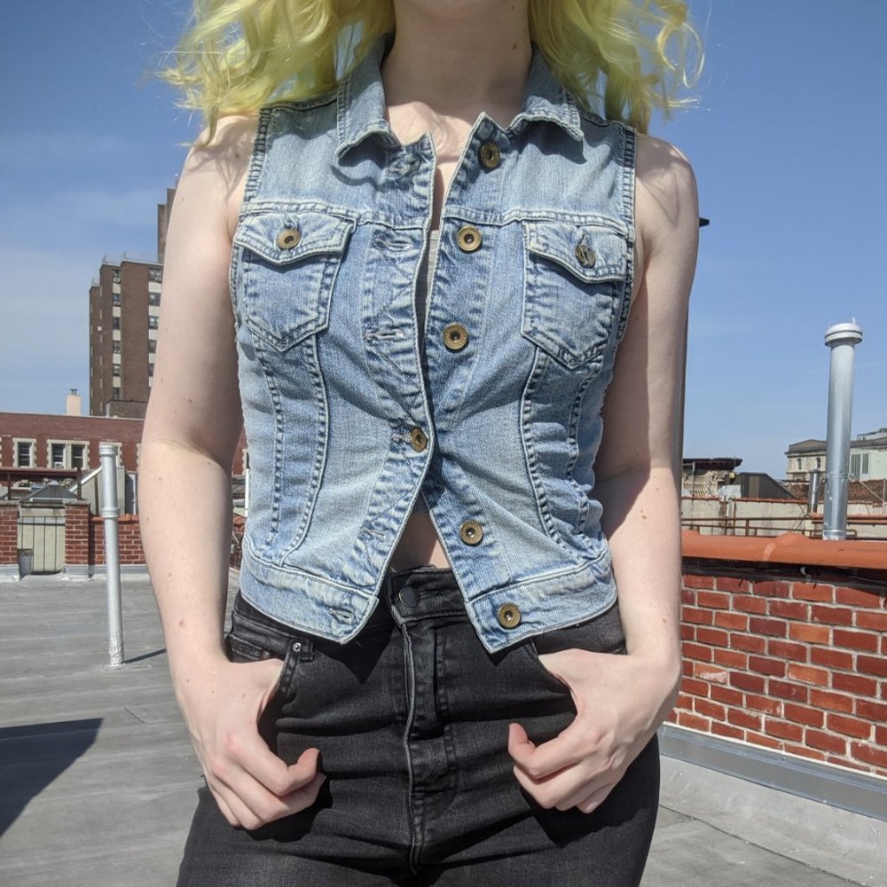 Fitted Denim Vest